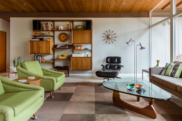 Modern midcentury furniture vintage living room house store features
